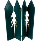 Christmas Wooden Tree Folding Hinged Farmhouse 17  Green Gold Mantel Fireplace