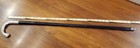 Sterling Silver Crook Handle Walking Stick  Georgian Era Black Wood Cane Gift
