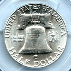 1960-d Franklin Half Dollar  Pcgs Ms64fbl