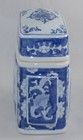 Vintage Chinese Jar With Lid Blue   White Porcelain Tea ginger - 7 Inches Tall