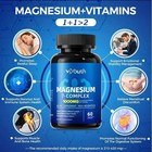 Viyouth Magnesium 7 Complex Capsules 60 Count Sleep Support Bone Health