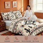 Western Aztec 7 Pcs Comforter Set Cactus Bedding Set - Kids Boys Queen White