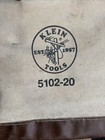 Vintage Klein Tools Brown Leather Heavy Canvas Lineman Tool Storage 24  5102-20