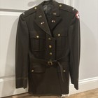 Us Army Wwii 1950   s Officer Jacket 1st Lieutenant Signal Corp Dress Brown Vtg