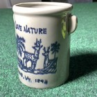 Crock Stowe Vermont 1893 Love Nature Japan Kitchen Bathroom Vtg Repop Deer Tree