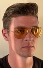 1970 s 58  14 Vintage B l Ray-ban All-weather Ambermatic Gep Aviator Sunglasses