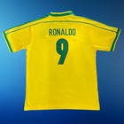 Brazil 1998 Retro Youth Soccer Jersey Ronaldo  9 Soccer Shirt   Shorts