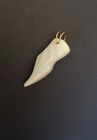 Antique Victorian Carved Mother Of Pearl Shoe Charm  Pendant Or Fob - Circa 1800