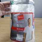 Hanes Shirt Mens Xl White 6-pack V-neck Pullover Ultimate Tagless Ultra Soft