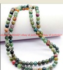  6mm Indian Multi-color Agate 108 Prayer Beads Buddhist Mala Bracelet Necklace