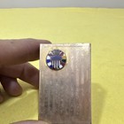 Vintage Brass Match Holder With Enamel Ww1 Allied Nations Emblem