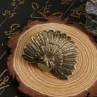 Rare Chinese Art Old Brass Hot Toys Peacock Statue Figure Pet Antique Ornament