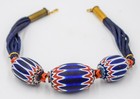 Large Antique Venetian Six Layer Chevron Beads African Trade Necklace