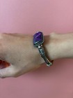 Albert Lee Hand Fabricated Sterling Silver With Sugilite Bracelet