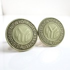 Nyc Subway Transit Token Cuff Links - Repurposed Vintage New York City Coins