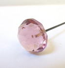 Antique Hatpin Faceted Pale Amethyst Glass