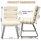 Beige 2-piece Dining Chairs Soft Cushion Comfort Backrest
