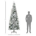 9ft Unlit Snow-flocked Slim Pine Artificial Christmas Tree