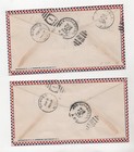Us 1937 First Day Cover Airmail Lot Of 2 With Blocks Of 4 Matched Cachets