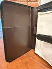 Vintage Coach Black Leather Flip Notepad Cover Agenda Planner Wallet  Italy Made