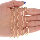 14k Yellow Gold Paperclip 2mm-7mm Chain Bracelet Necklace Mens Womens 7 -24 