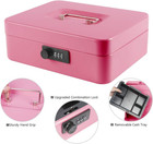 Safe Metal Cash money Box With Combination Lock  Money Tray For Security 9 84 x 