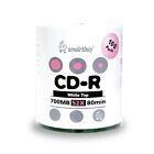 500 Pack Smartbuy 52x Cd-r 700mb 80min White Top Blank Media Disc Priority Mail