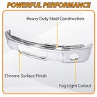 New Chrome Front Bumper Face Bar W fog Light Hole Fit For Ford F150 2009-2014
