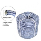Arborist Tree  Rope 20000lbs 24 Strand Braid Polyester Rope 3 4     200 