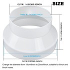 Enenes Duct Reducer  Pvc Duct Adapter  8 To 6 Inch Pvc Reducer Duct Increaser   