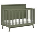     novogratz 3-in-1 Convertible Baby Crib In Olive Stone     dl8876b3-gn   new In Box