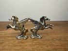 Lot Of 2 Vintage Perth Pewter Mini Pegasus Winged Horse Pp525