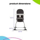 Cosco Kids Simple Fold Baby High Chair Portable Feeding Chair Black