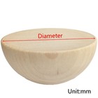 Wooden Half Ball Beechwood Hemisphere Half-sphere Wood 10mm-90mm Diameter