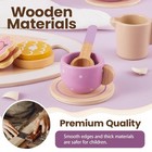 Wooden Tea Party Set For Toddler Little Girls 3-5 With Teapot Tea Cup Set Woo