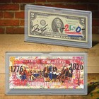 Usa 250th Anniversary 1776-2026 Rency Hand Signed  2 Bill Life Is Beautiful   76