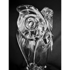11 5  Sevres France Crystal Owl Sculpture - Rare Large  hibou  Signed