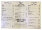 Restaurant Tour Eiffel Paris France Vintage 1960s  Menu W  Pepsi Ad