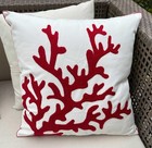 Embroidered Nautical Decor Pillow Cover square 18 Inches Decorative Canvas Pillo