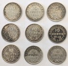 1938 1940 1941c-1947c- Canada Newfoundland 10 Cent-9 Coin Lot  t123
