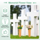 12-pack Memorial Flower Vase  9 8 Inch Plastic Cemetery Vases With Spikes  gold 