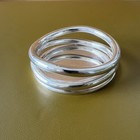 Christofle Vertigo Ring Candlestick Candle  Holder 3    Pillar Silver Plate Rare