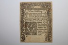 Repaired 1776 One  Shillings Colonial Currency Note  86230 