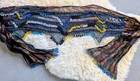 Belly Dance  Hip Scarf  Egyptian  Glass Beads  3 Rows  Black  Blue  Red  Silver