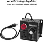 Ac Variable Fan Speed Controller Fit For Electric Motor Router Black 