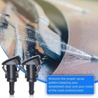 2pcs Front Windshield Wiper Washer Hood Jet Sprayer Nozzle For Dodge Ram 1500