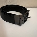 Men   s Coach Reversible Signature    c    Embossed Black Leather Belt Size 42