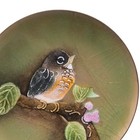 Baby Robin Norman Brumm Enamel On Copper Decorative Bird Plate Grandmacore Vtg