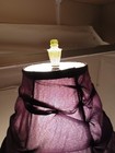 Vintage Green Clear Acrylic Lucite Mcm Table Lamp With Shade 28 