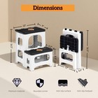 2 Step Stool Foldable  Non-slip Steps  Folding Step Stool For Adults  Plastic   